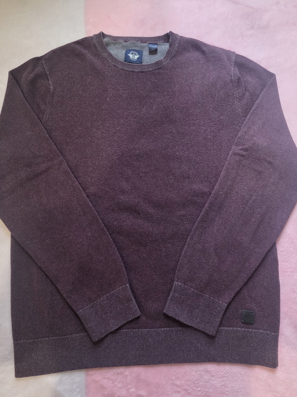Dockers Men's Crewneck Sweater in Deep Wine